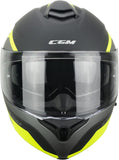 CGM 568G BER grafito Modular Casco moto Grafite Giallo fluo opaco
