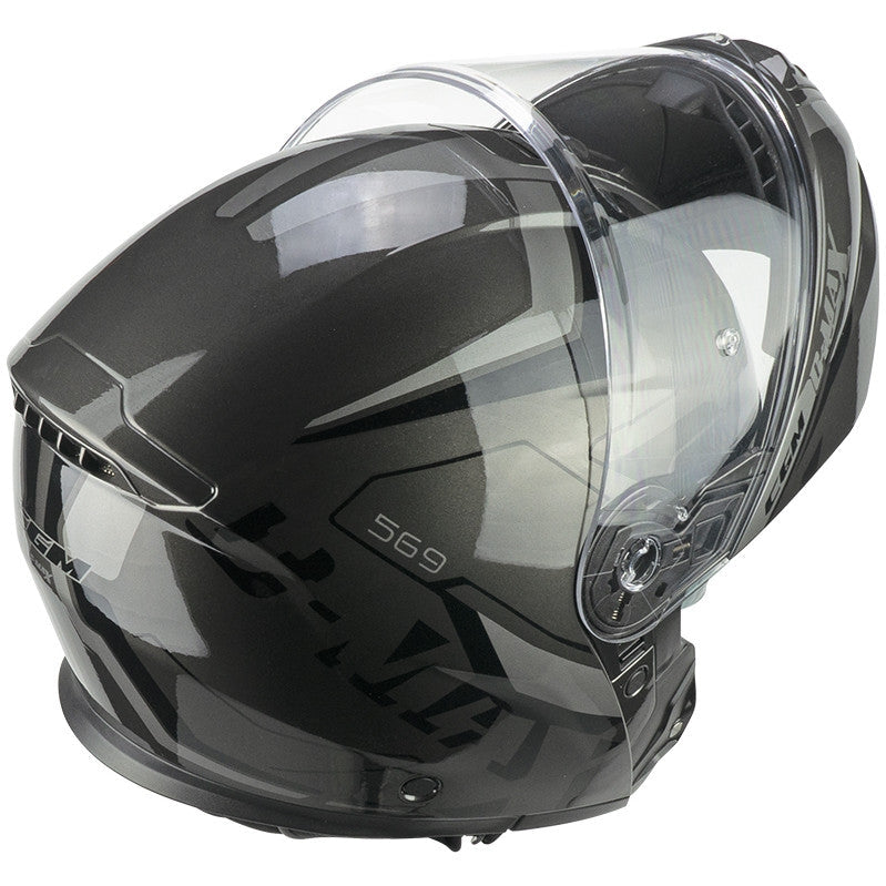 CGM 569G C-MAX CITY Graphite Casco Modular Deportivo Bicicleta Negro