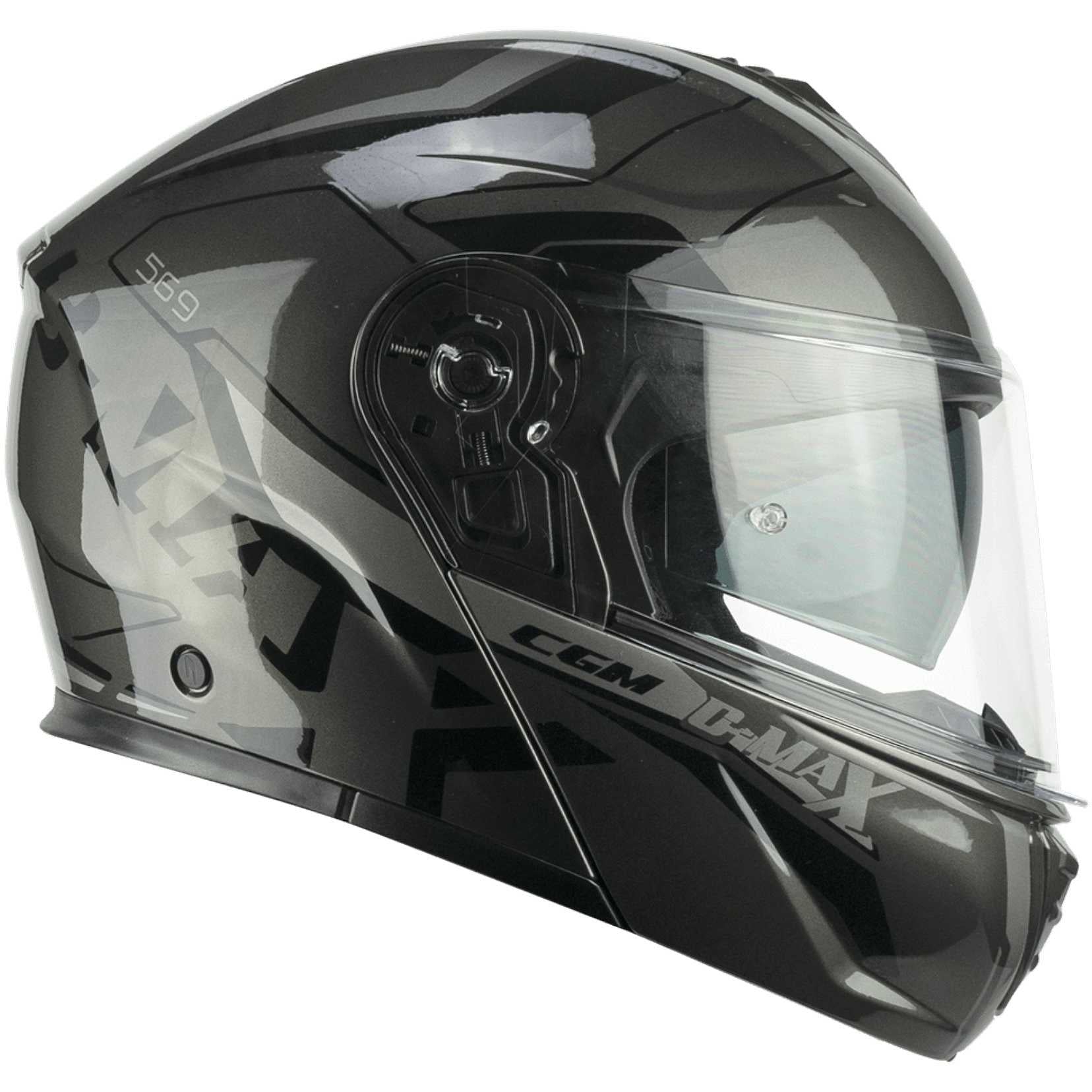 CGM 569G C-MAX CITY Graphite Casco Modular Deportivo Bicicleta Negro