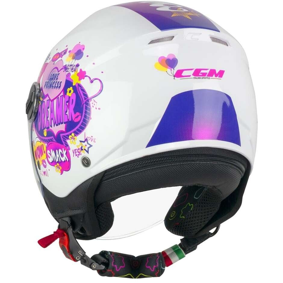 CGM 261G MINI COMICS JET CASCO Fucsia Bianco