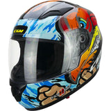 CGM - 265X LUCKY BOXER INTEGRAL CASCO Azzurro Rosso Verde