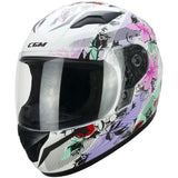 CGM 265S LUCKY MUSIC Integral Moto Casco Bianco Rosa