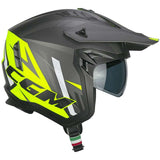 CGM 155X Rush Moto Jet Casco Amarillo Grafito fluorescente Mate