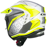 CGM 155G RUSH DUAL Jet Casco De Moto Blanco Amarillo Fluo