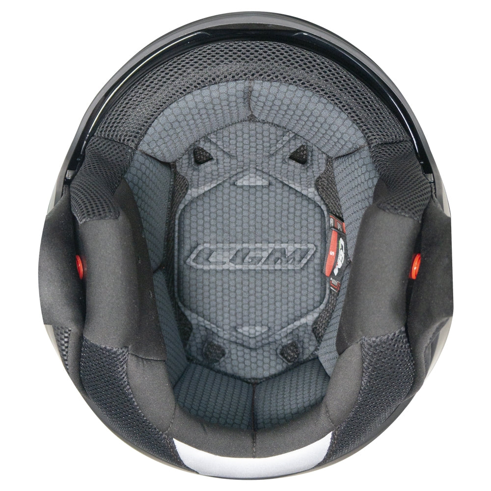 CGM 126G IPER CITY Casco de Moto Grafito Amarillo Fluo