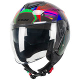 Casco Scooter CGM 126S IPER DISCO Urban Street Verde Grafito Fucsia