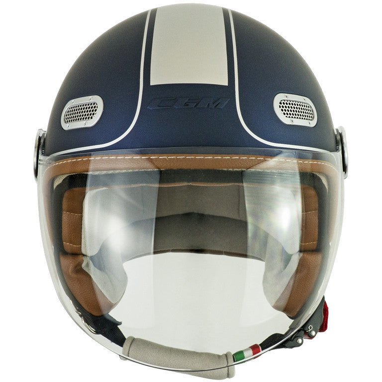 CGM - 191V PIX VINTAGE JET CASCO Blu Argento satinato sagomata
