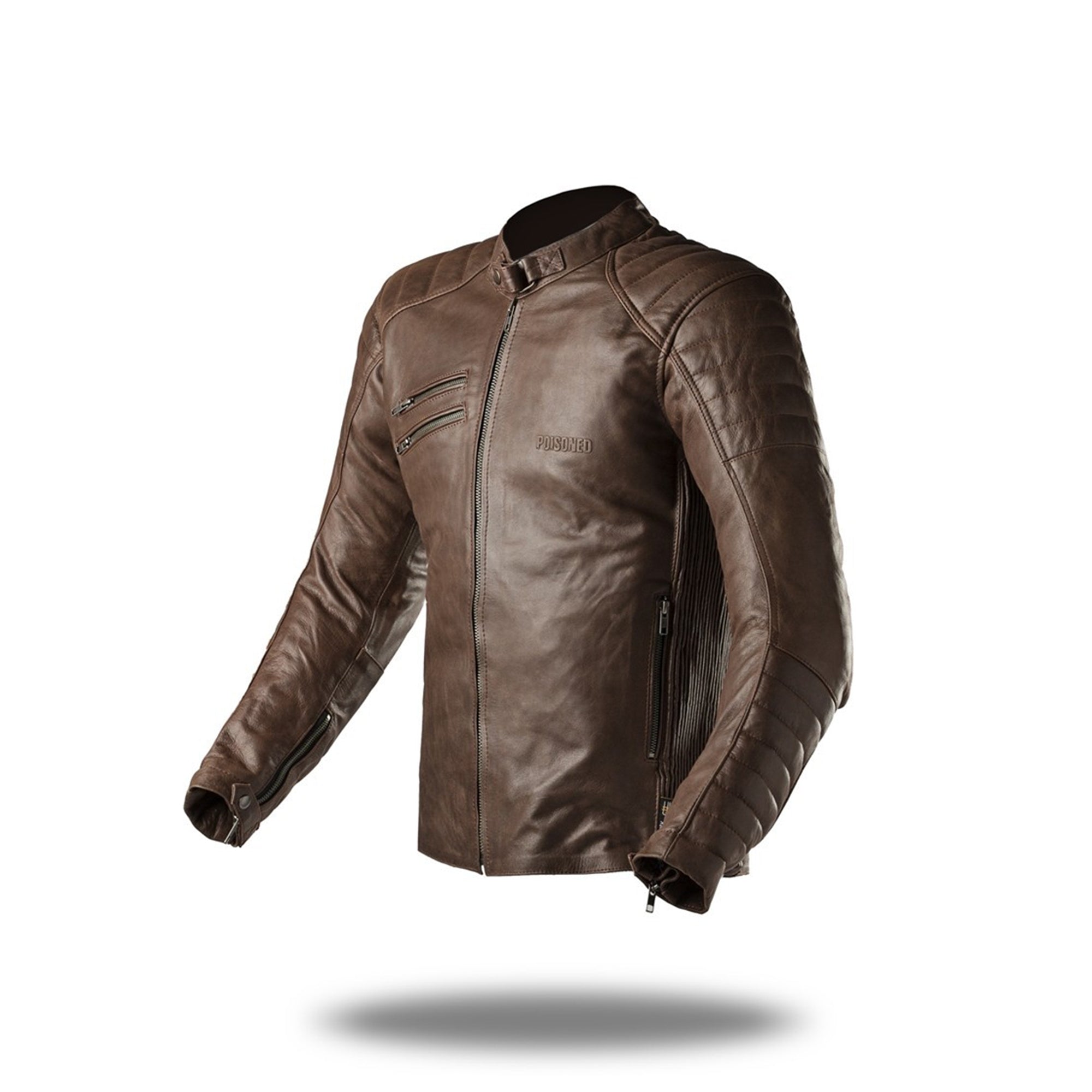 POISONED OSCAR Moto Couro Casacos Marrom – 1 – Maximomoto PT