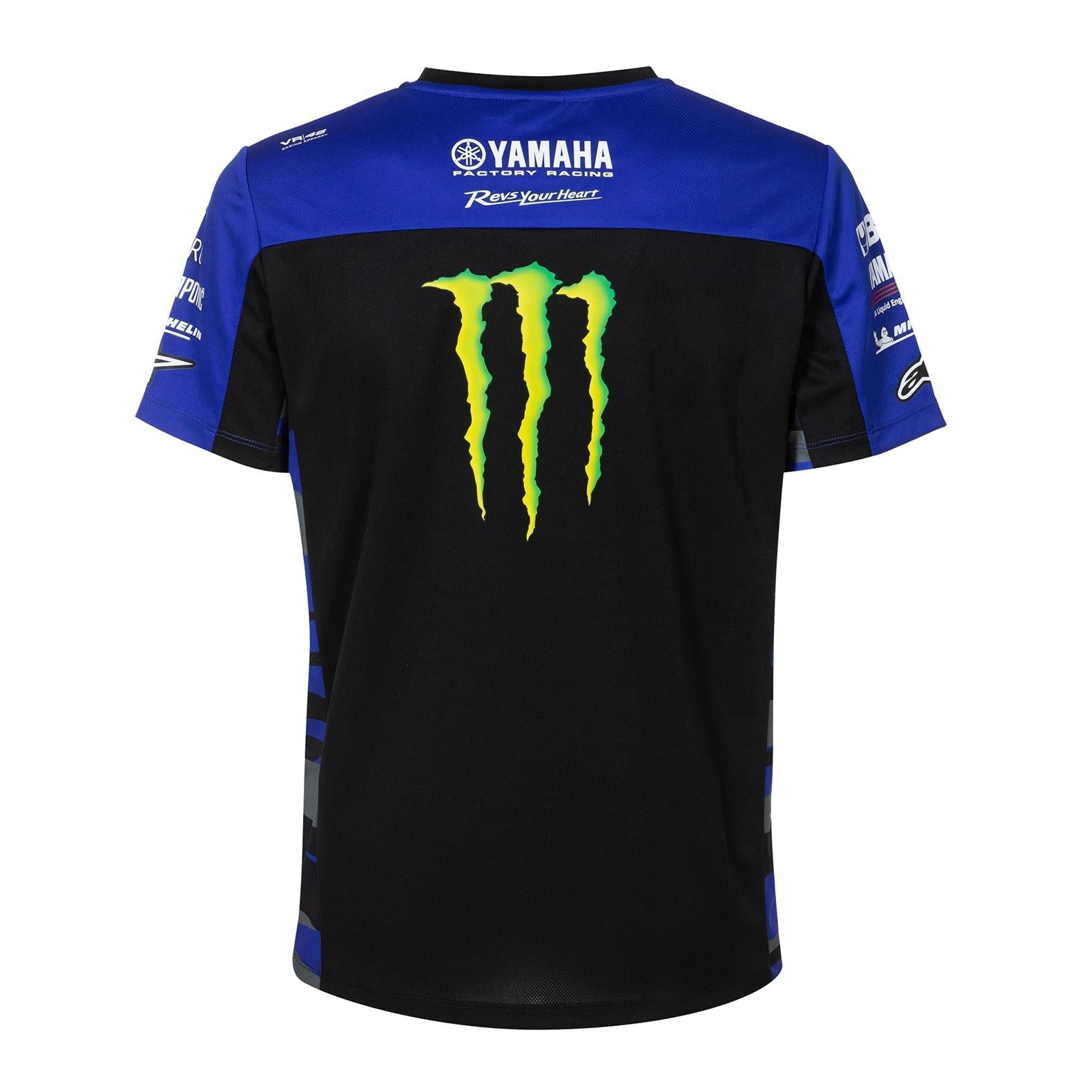 YAMAHA - MONSTER REPLICA MENS T-SHIRT BLACK/BLUE  – 2 – Maximomoto PT