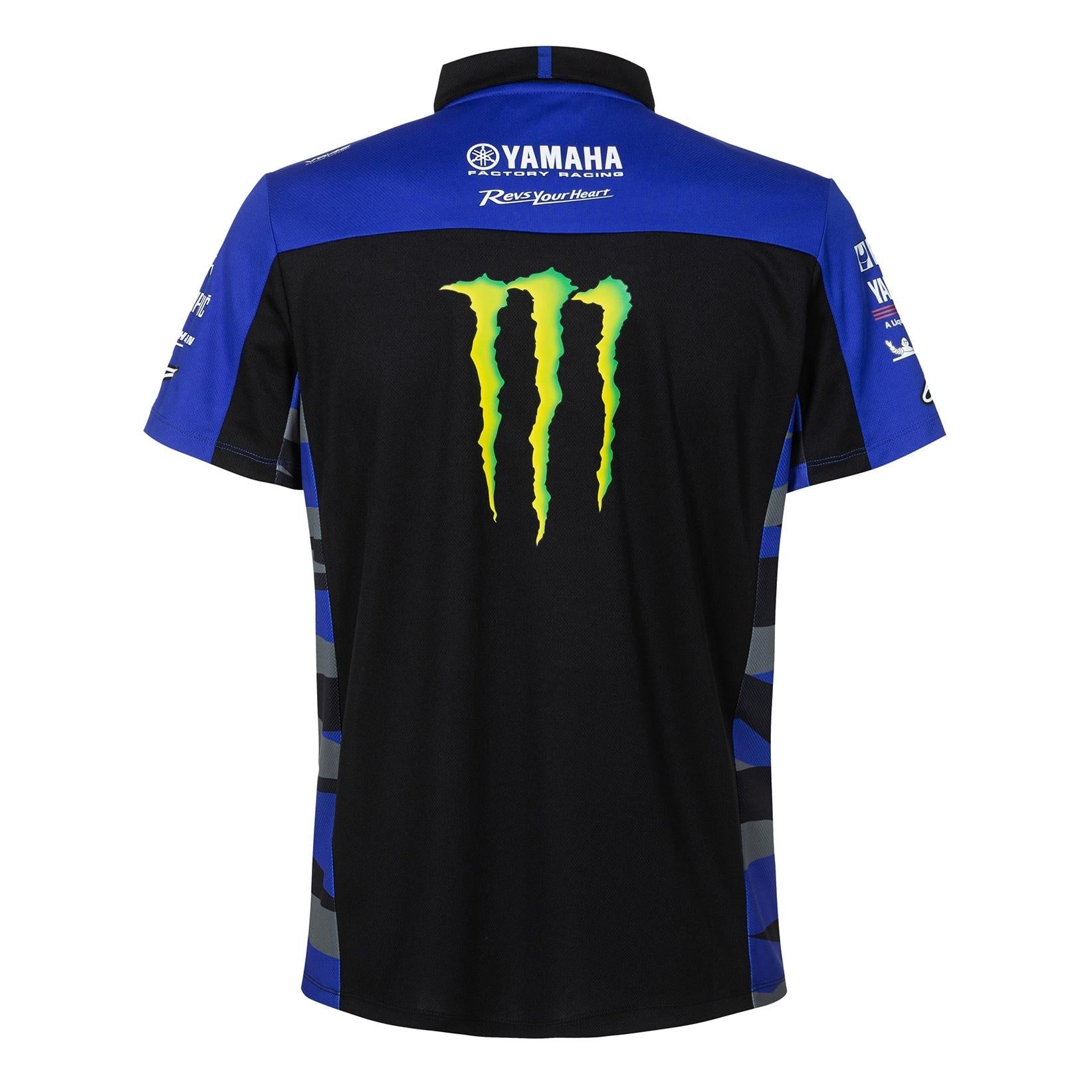 YAMAHA - MONSTER REPLICA MENS POLO BLACK/BLUE  – 2 – Maximomoto PT