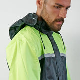 T.J.MARVIN - Set antipioggia CLASSICO E31 Nero/Giallo fluo