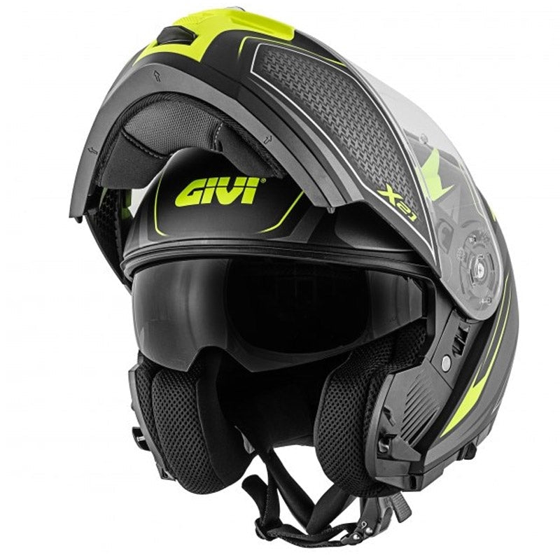GIVI MOD X. 21 CHALLENGER SHIVER Motorcycle Modular Helmet Titani Black  – 1 – Maximomoto PT