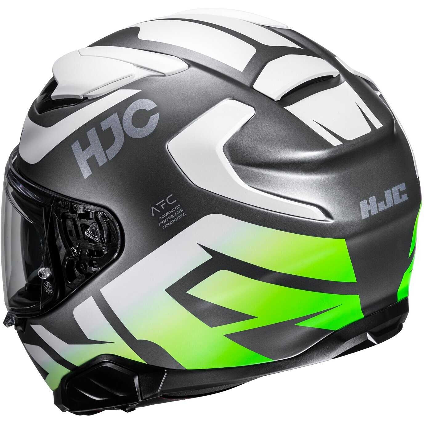 HJC F71 BARD MC4HSF Matte Black Green Full Face Motorcycle Helmet – 2 – Maximomoto PT