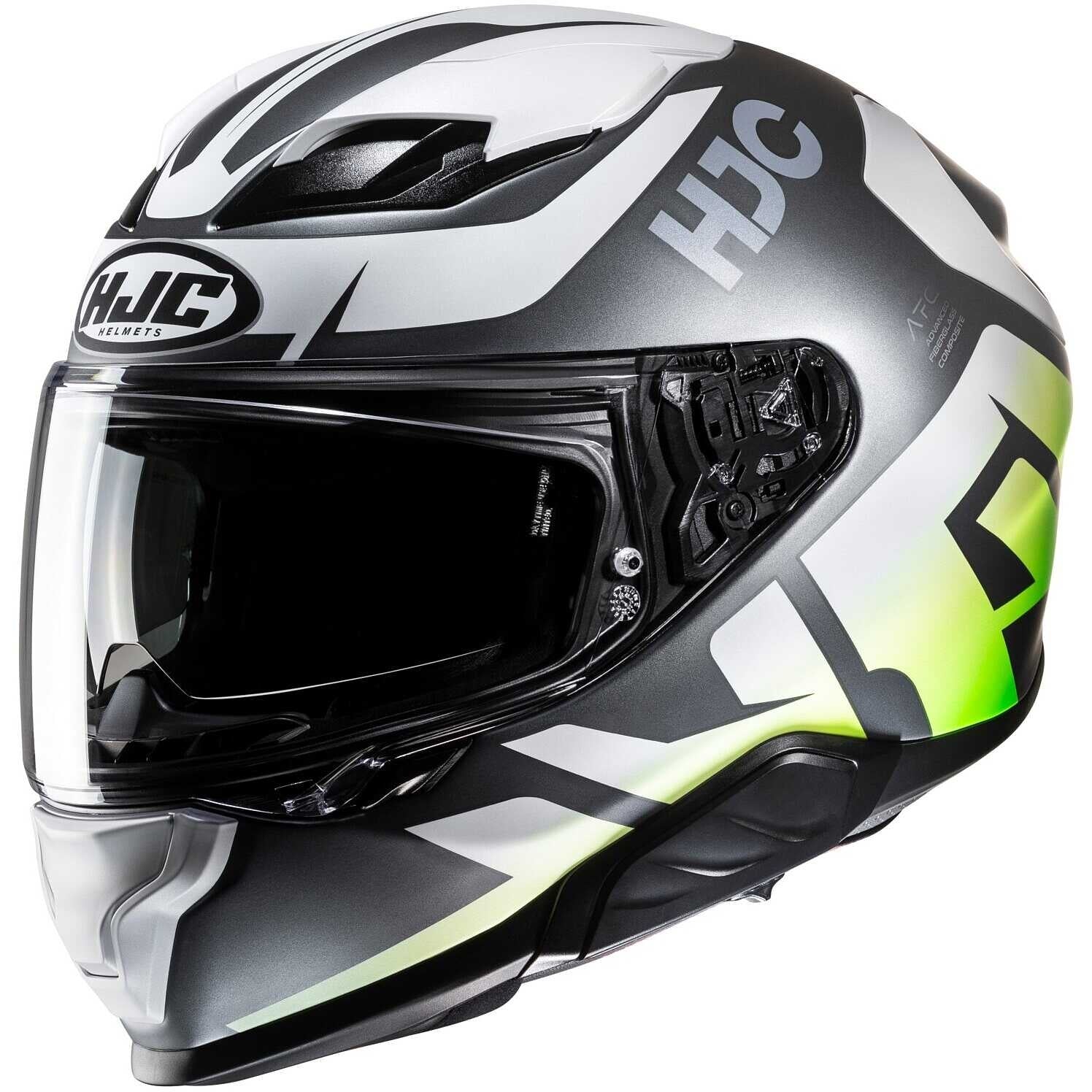 HJC F71 BARD MC4HSF Matte Black Green Full Face Motorcycle Helmet – 1 – Maximomoto PT