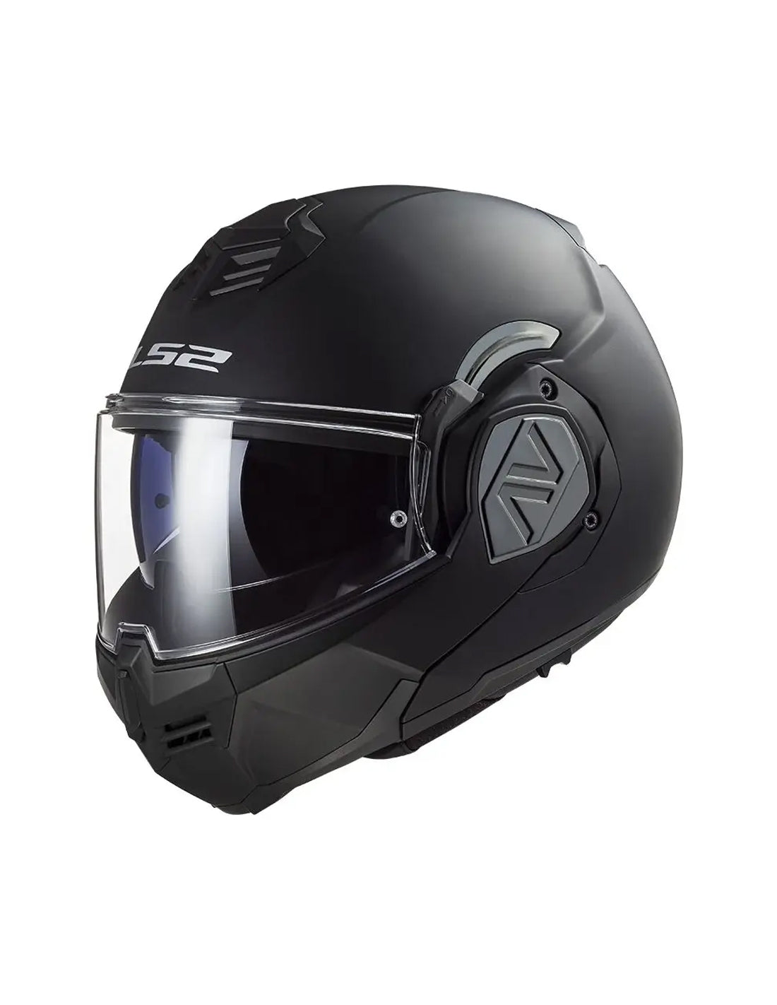 LS2 FF906 ADVANT MOTO CAPACETE MODULAR PRETO BRILHANTE SÓLIDO