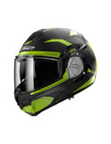 LS2 FF906 ADVANT MOTO CAPACETE MODULAR PRETO H-V AMARELO