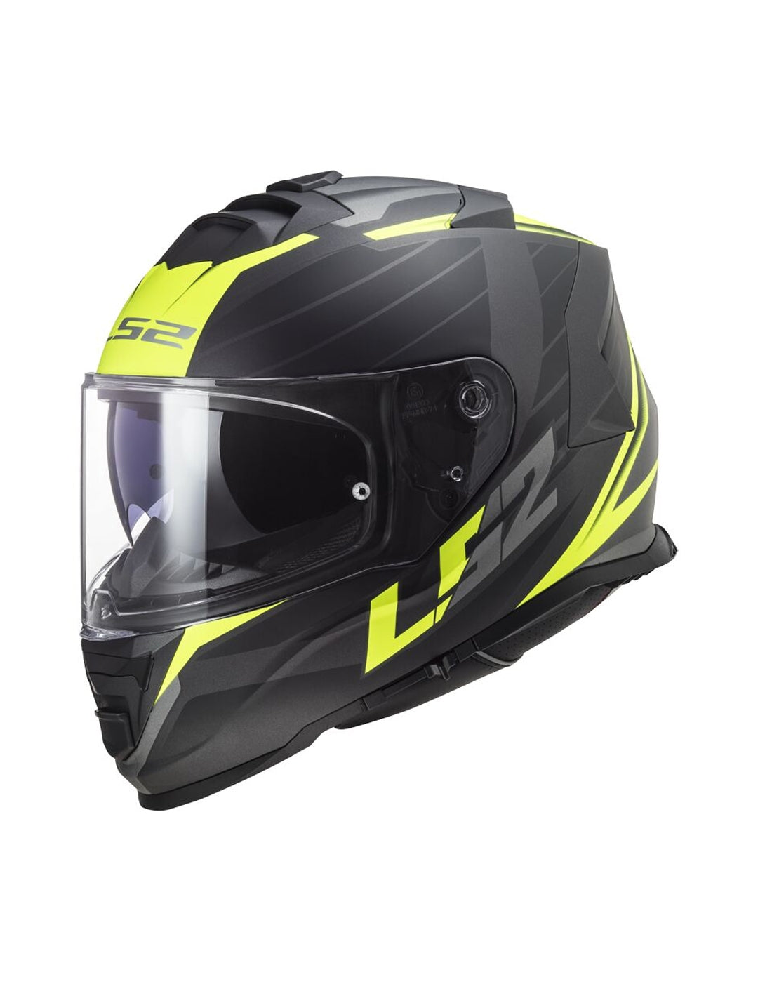 LS2 FF800 STORM NERVE MATT BLACK H-V YELLOW