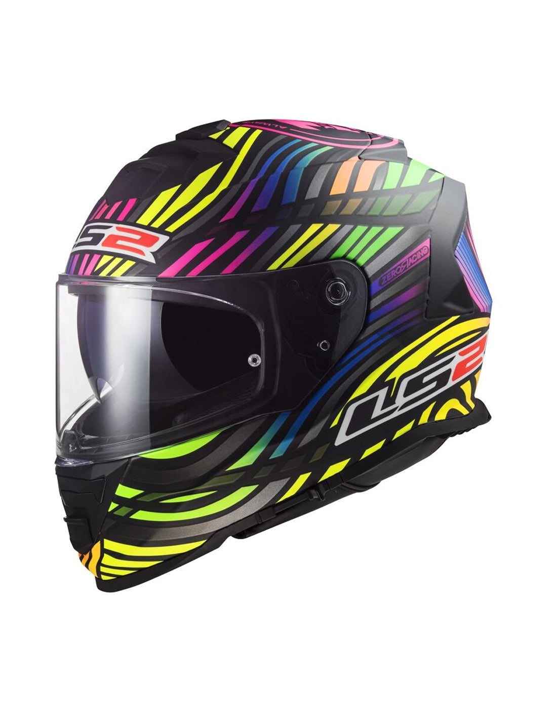 LS2 FF800 STORM POWER MATT BLACK RAINBOW – 1 – Maximomoto PT