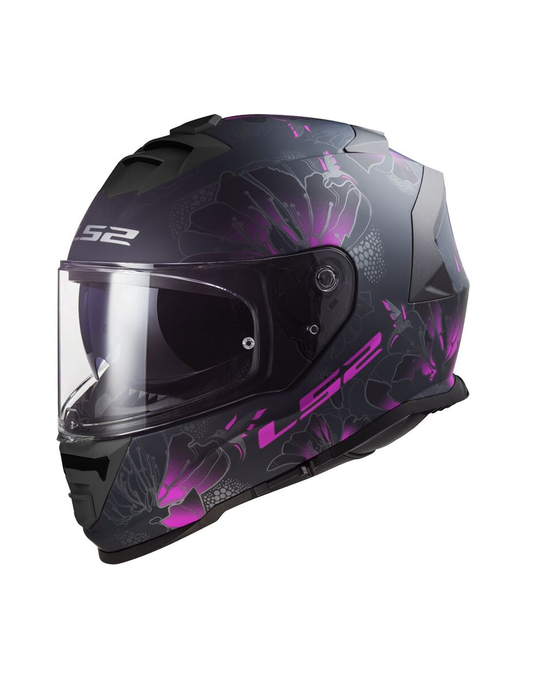LS2 FF800 STORM BURST CAPACETE INTEGRAL DE MOTO MATE PRETO ROSA – 1 – Maximomoto PT