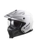LS2 OF606 DRIFTER CAPACETE ABERTO MOTO BRANCO SÓLIDO
