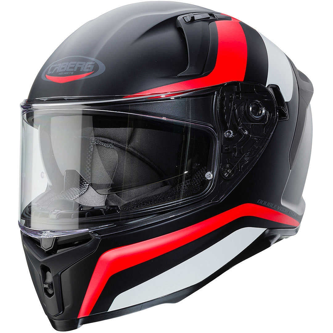 CABERG-CASCO AVALON BLAST MATT BLACK/WHITE/RED FLUO