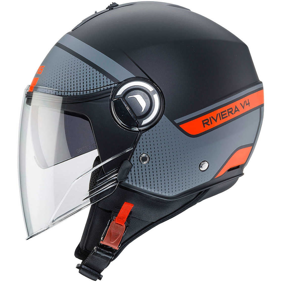 CABERG-CASCO RIVIERA V4 ELITE MATT/BLACK/ANTHRA/ORANGE FL