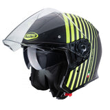 CABERG-CASCO FLYON BAKARI MATT BLACK/YELLOW FLUO