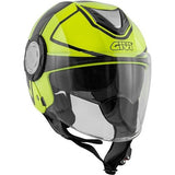 GIVI CASCO JET 124/FUTURE.D/STRIPES YELLOW NN/NEGRO