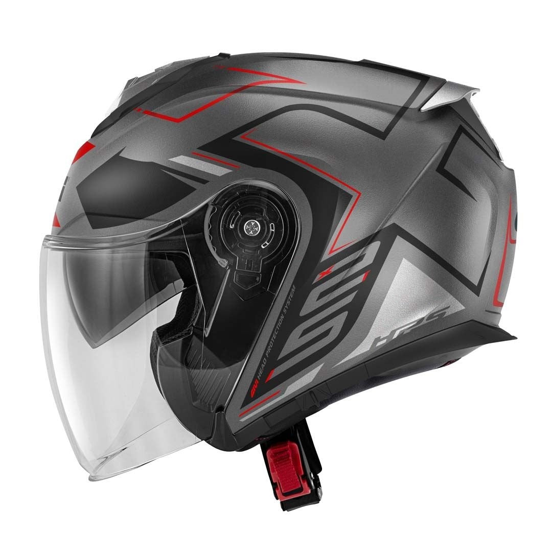 GIVI - CASCO JET X25 TRACE TITANIO NEGRO ROJO