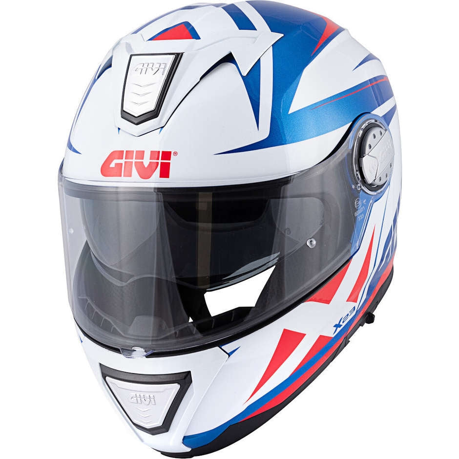 GIVI MOD X. 23 SYDNEY POINTED Modular Motorcycle Helmet White Blue Red – 5 – Maximomoto PT