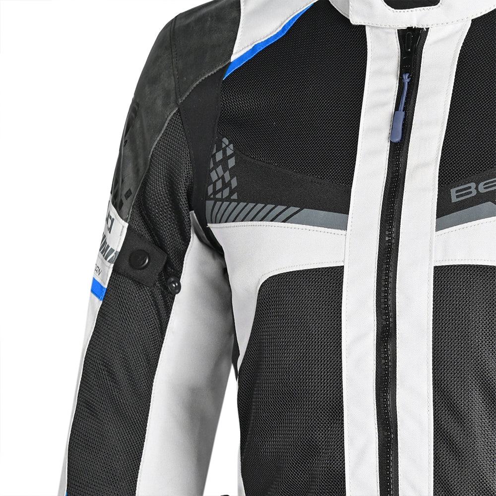 BELA ONSAKER Moto Textil Casacos Azul Gelo Preto