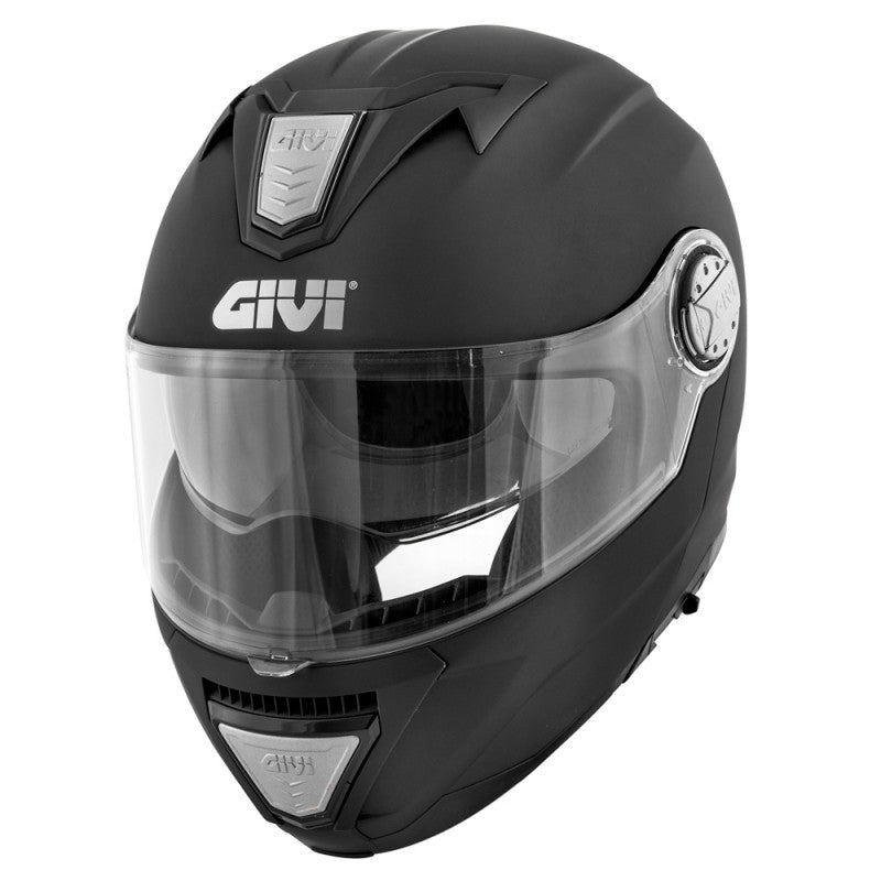 GIVI MOD X. 23 SYDNEY Motorcycle Touring Flip Front Helmet Solid Black – 1 – Maximomoto PT