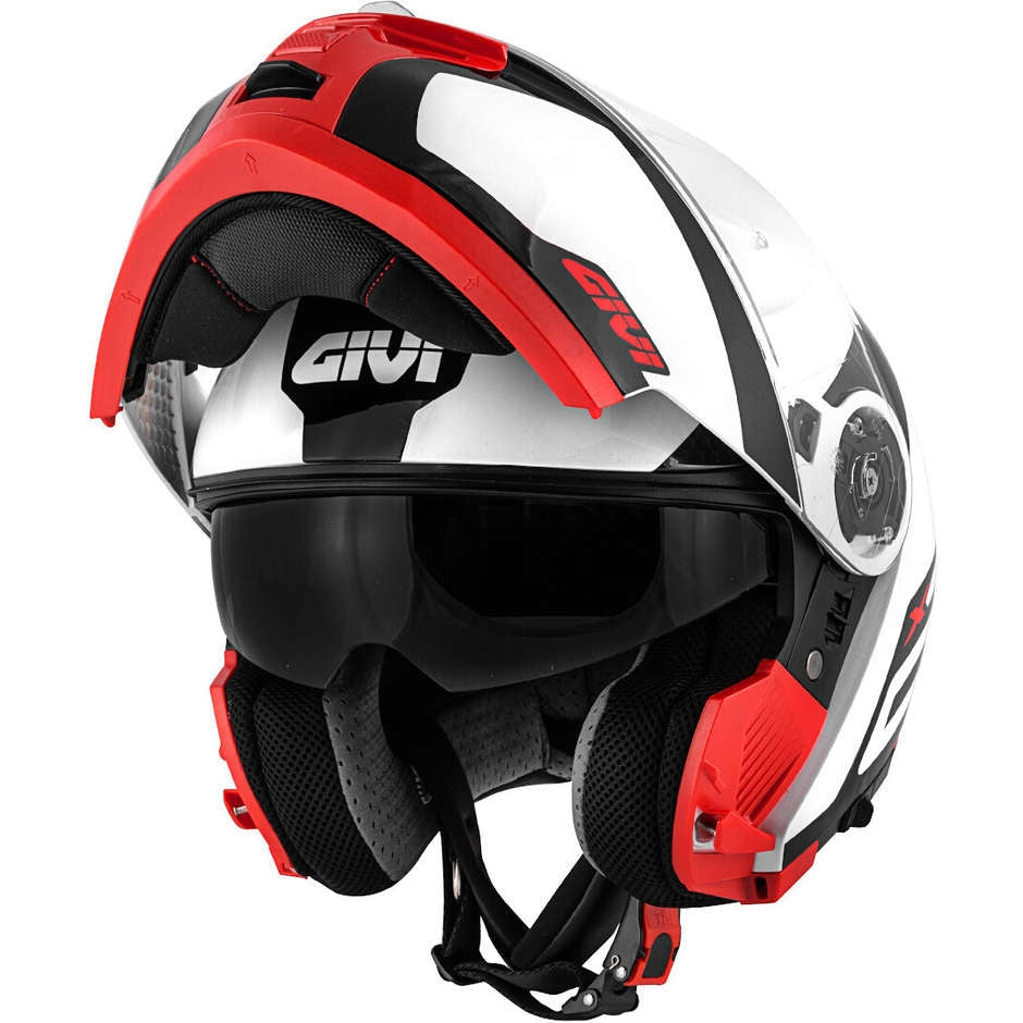 GIVI - CASCO X21 CHALLENGER SPIRIT BLANCO NEGRO ROJO
