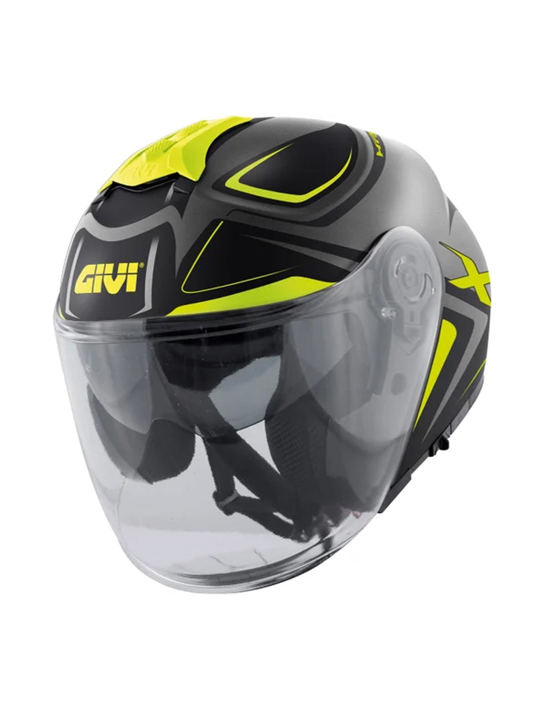 GIVI X.22 PLANETD HYPER Moto Jet Capacete Amarelo Titânio – 1 – Maximomoto PT