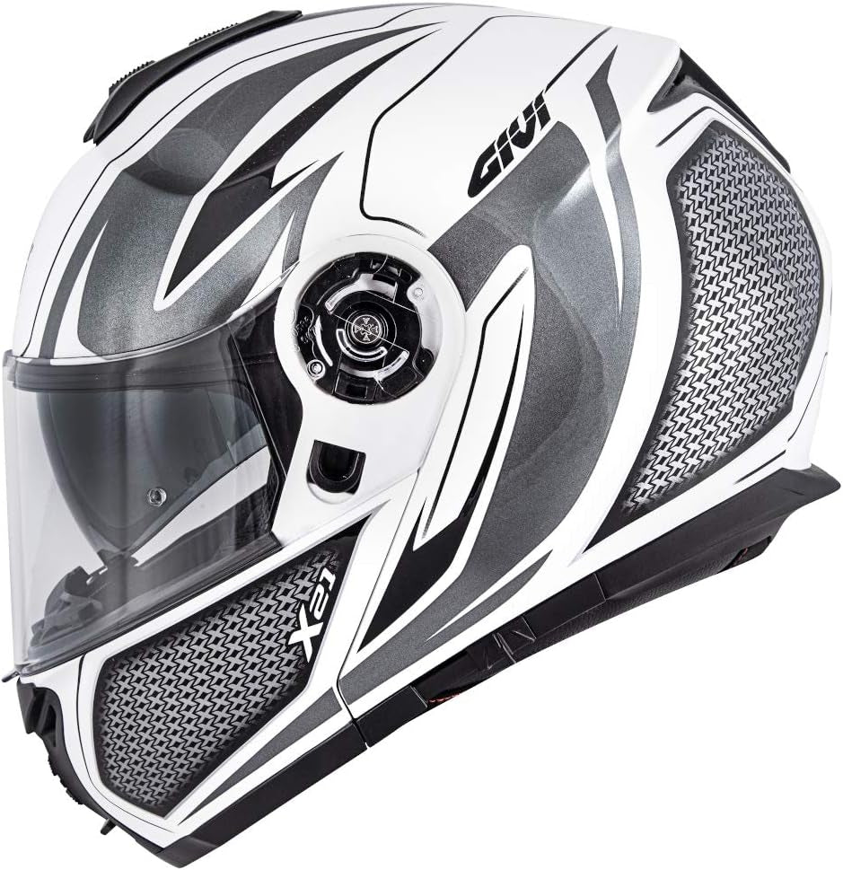 GIVI - CASCO X21 CHALLENGER SHIVER BLANCO TITANIO NEGRO