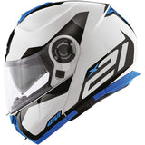 GIVI MOD X.21 CHALLENGER SHIVER Moto Modular Capacete Branco Azul Vermelho