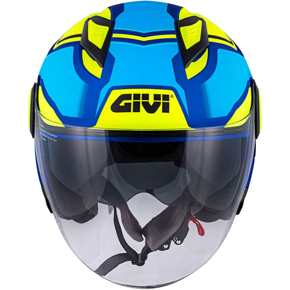 GIVI 12.3 STRATOS Open Face Scooter Jet Helmet Solid Yellow Blue – 5 – Maximomoto PT