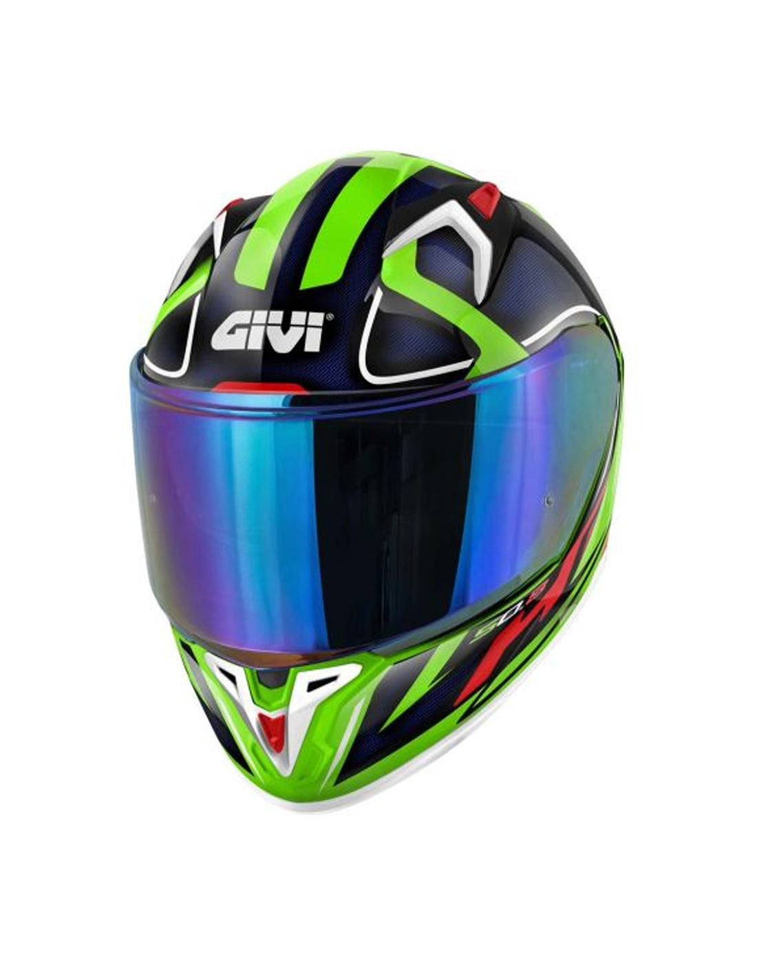 GIVI - CASCO FULL 50.8 RACER BLANCO VERDE AZUL