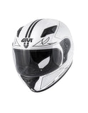 GIVI J.04 POOFD FLY Moto Junior Integral Capacetes Preto Branco