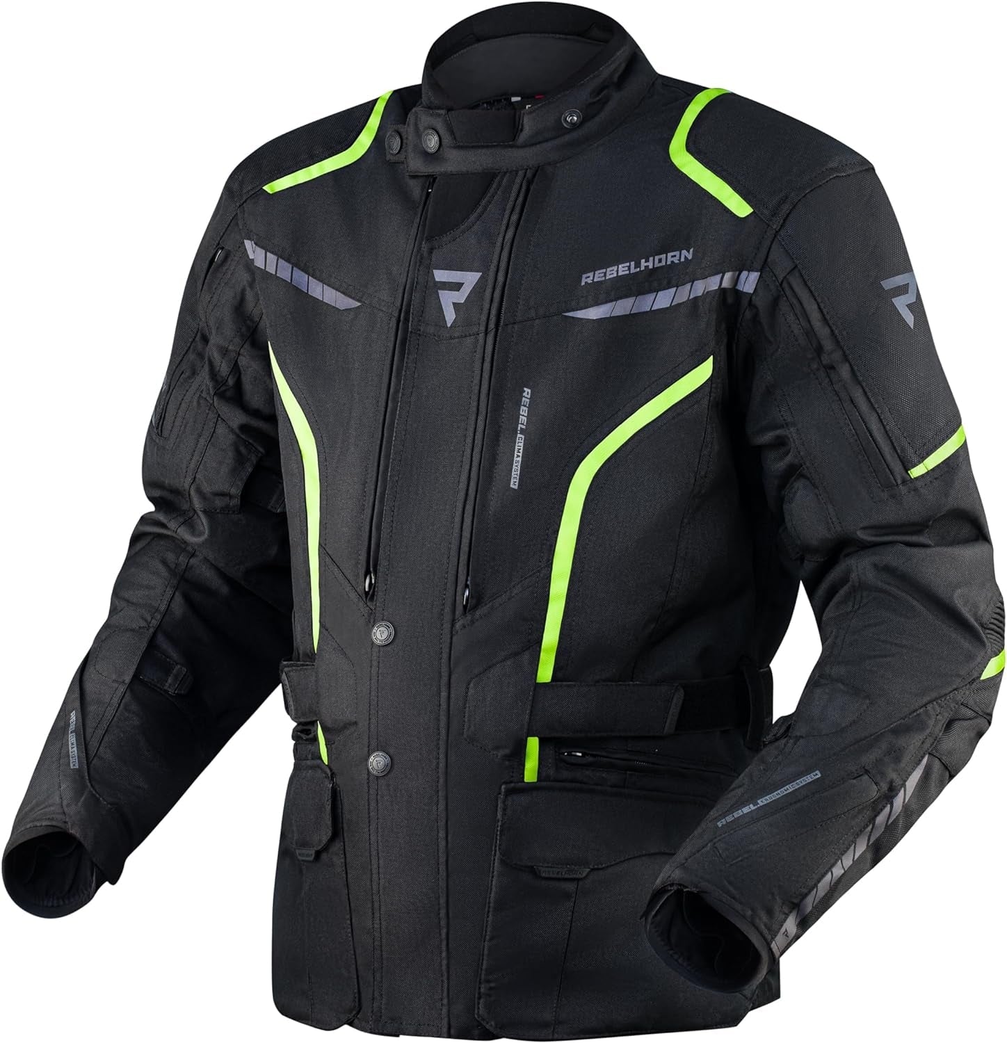 REBEL HORN - JACKET HIKER III BLACK/FLO YELLOW – 2 – Maximomoto PT
