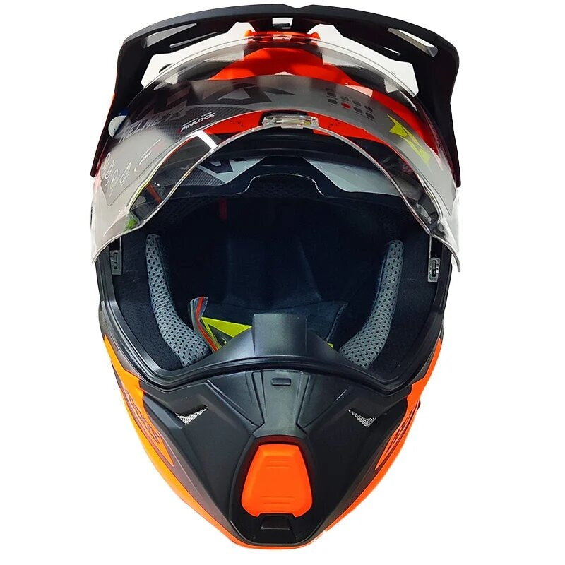 AXXIS-CASCO MX803DS WOLF DS ROADRUNNER B4 NARANJA FLUOR MATE