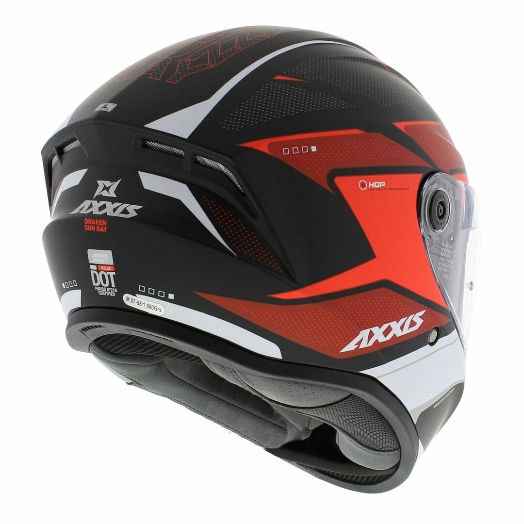 AXXIS-CASCO FF112C DRAKEN S SONAR B5 ROJO FLUOR MATE