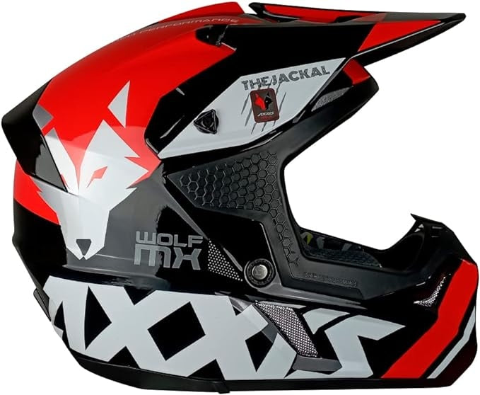AXXIS-CASCO MX803 WOLF JACKAL B5 ROJO BRILLO