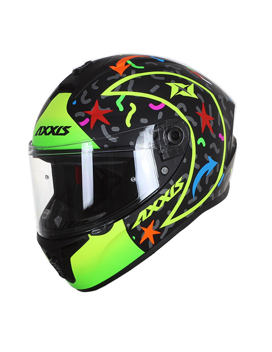 AXXIS-CASCO FF112C DRAKEN S CRAZY A3 AMARILLO FLUOR MATE