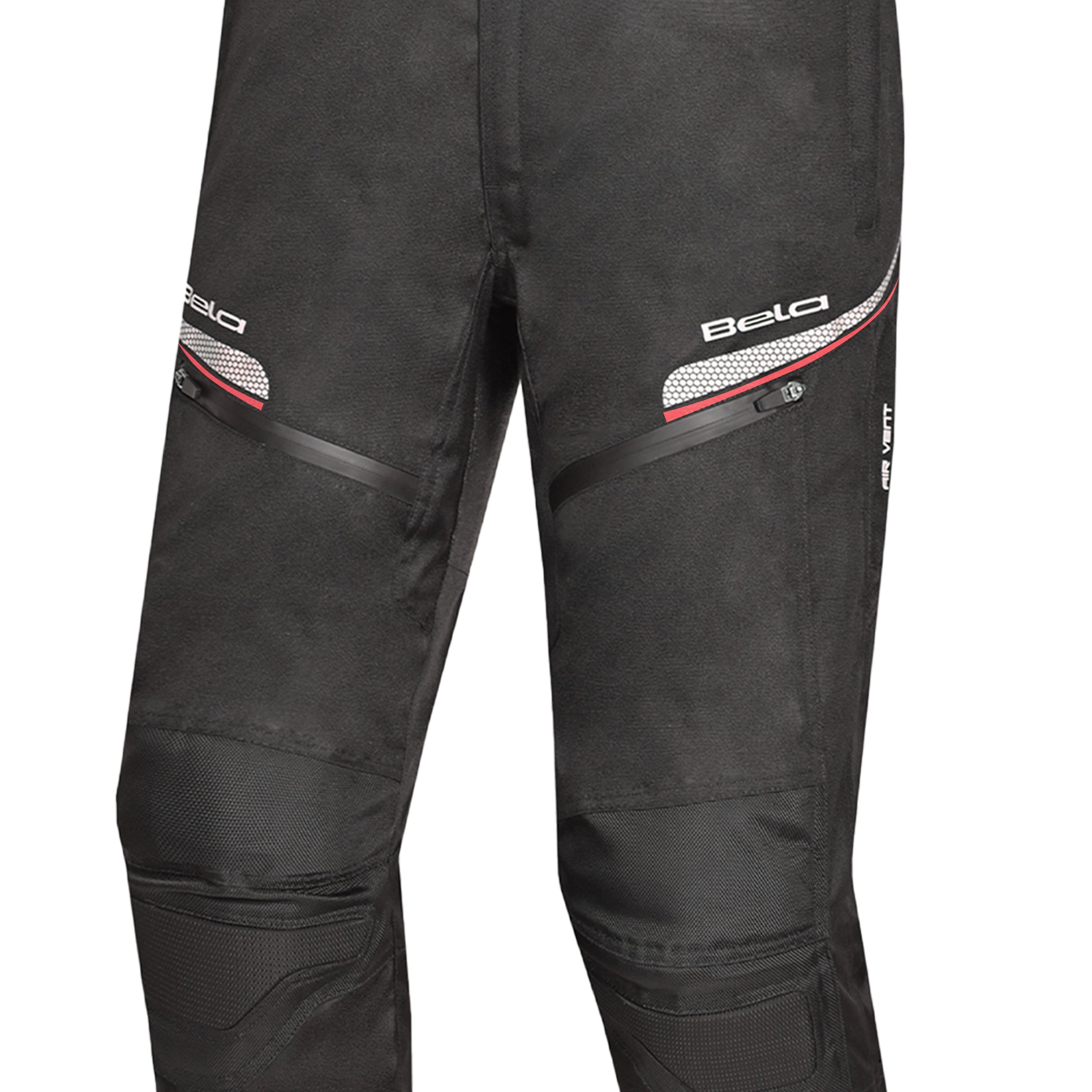 BELA Calm Digger Textil Moto Calcas Preto Vermelho 34L