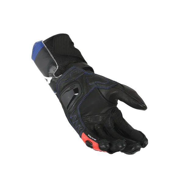 MACNA THUNDER MOTORCYCLE LEATHER GLOVES BLACK RED BLUE – 2 – Maximomoto PT