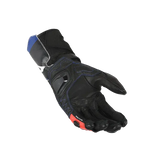MACNA THUNDER MOTOCICLETA COURO LUVAS PRETAS VERMELHAS AZUIS