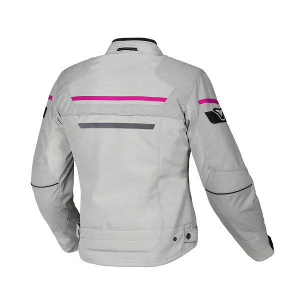Macna Oryon mujer Chaqueta moto impermeable Gris Claro