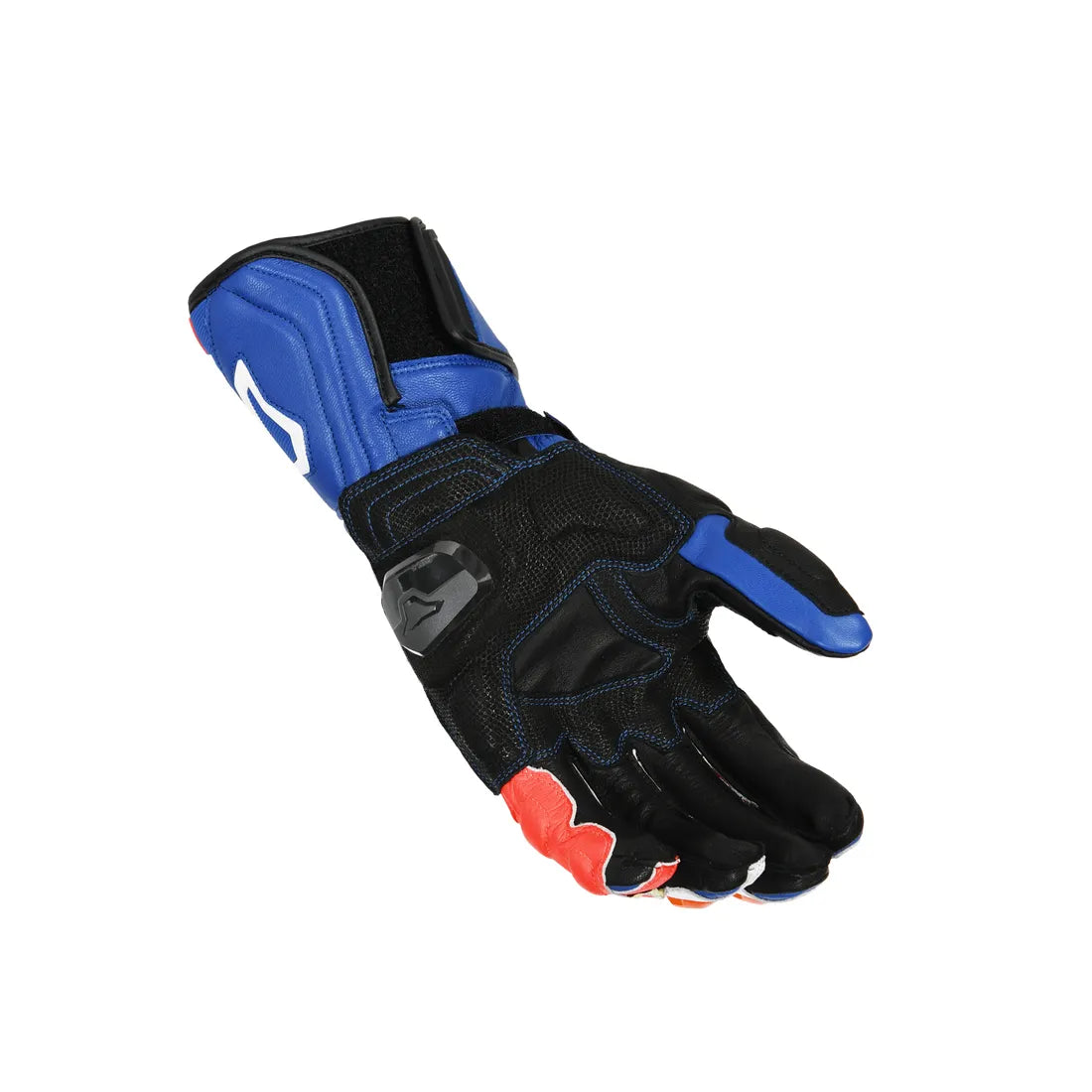 MACNA POWERTRACK HOMEM MOTOCICLETA LUVAS PRETAS BRANCAS AZUIS – 2 – Maximomoto PT