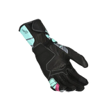 MACNA KROWN MULHER MOTOCICLETA COURO LUVAS VERDE MENTA CINZA